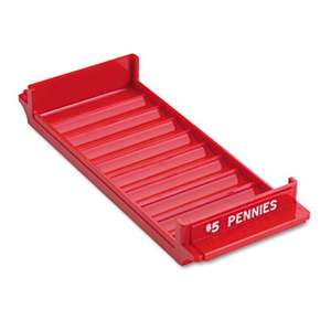 MMF INDUSTRIES Porta-Count System Rolled Coin Plastic Storage Tray, Red