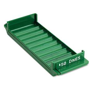 MMF INDUSTRIES Porta-Count System Rolled Coin Plastic Storage Tray, Green