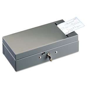 MMF INDUSTRIES Steel Bond Box with Check Slot, Disc Lock, Gray