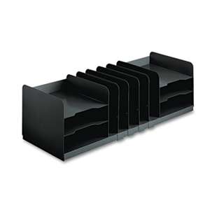 MMF INDUSTRIES Adjustable Organizer, 11 Sections, Steel, 30 x 11 x 8 1/8, Black