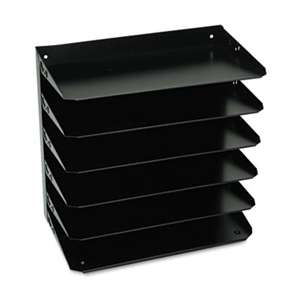 MMF INDUSTRIES Steelmaster Multi-Tier Horizontal Legal Organizers, Six Tier, Steel, Black