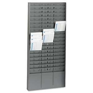 MMF INDUSTRIES Steel Time Card Rack with Adjustable Dividers, 5" Pockets