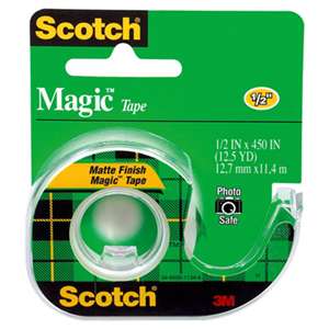 3M/COMMERCIAL TAPE DIV. Magic Tape in Handheld Dispenser, 1/2" x 450", 1" Core, Clear