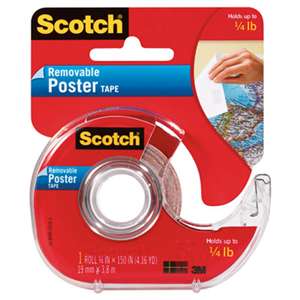 3M/COMMERCIAL TAPE DIV. Wallsaver Removable Poster Tape, Double-Sided, 3/4" x 150" w/Dispenser