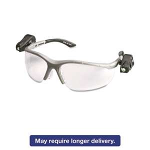 3M/COMMERCIAL TAPE DIV. LightVision Safety Glasses w/LED Lights, Clear AntiFog Lens, Gray Frame