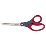 3M/COMMERCIAL TAPE DIV. Precision Scissors, Pointed, 8" Length, 3 1/8" Cut, Gray/Red