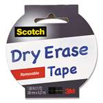 3M/COMMERCIAL TAPE DIV. Dry Erase Tape, 1.88" x 5yds, 3" Core, White