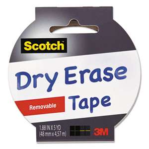 3M/COMMERCIAL TAPE DIV. Dry Erase Tape, 1.88" x 5yds, 3" Core, White