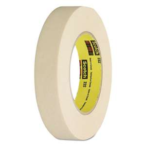 3M/COMMERCIAL TAPE DIV. 232 High-Performance Masking Tape, 24mm x 55m, 3" Core, Tan