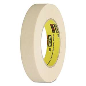 3M/COMMERCIAL TAPE DIV. 232 High-Performance Masking Tape, 12mm x 55m, 3" Core, Tan