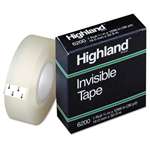 3M/COMMERCIAL TAPE DIV. Invisible Permanent Mending Tape, 3/4" x 1296", 1" Core, Clear