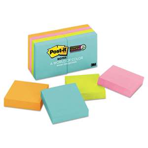 3M/COMMERCIAL TAPE DIV. Pads in Miami Colors, 2 x 2, 90/Pad, 8 Pads/Pack