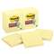 3M/COMMERCIAL TAPE DIV. Canary Yellow Note Pads, 3 x 3, 90-Sheet, 12/Pack