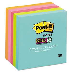 3M/COMMERCIAL TAPE DIV. Pads in Miami Colors, 3 x 3, 90/Pad, 5 Pads/Pack