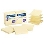 3M/COMMERCIAL TAPE DIV. Self-Stick Pop-Up Notes, 3 x 3, Yellow, 100-Sheet, 12/PK