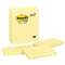 3M/COMMERCIAL TAPE DIV. Original Pads in Canary Yellow, 3 x 5, 100-Sheet, 12/Pack