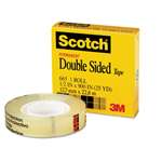 3M/COMMERCIAL TAPE DIV. Double-Sided Tape, 1/2" x 900", 1" Core, Clear