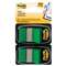 3M/COMMERCIAL TAPE DIV. Standard Page Flags in Dispenser, Green, 100 Flags/Dispenser