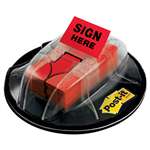 3M/COMMERCIAL TAPE DIV. High Volume Flag Dispenser, "Sign Here", Red, 200 Flags/Dispenser