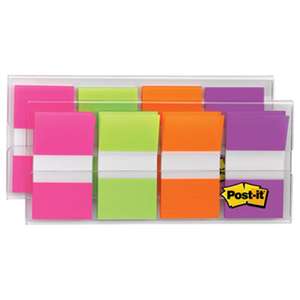 3M/COMMERCIAL TAPE DIV. Page Flags in Portable Dispenser, Bright, 160 Flags/Dispenser