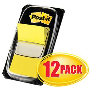 3M/COMMERCIAL TAPE DIV. Marking Page Flags in Dispensers, Yellow, 12 50-Flag Dispensers/Box