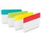 Solid Color Tabs, 1/5-Cut, Assorted Colors, 2" Wide, 24/Pack