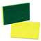 3M/COMMERCIAL TAPE DIV. Medium-Duty Scrubbing Sponge, 3 1/2 x 6 1/4, Yellow/Green, 20/Carton