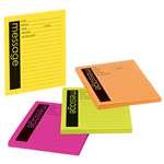 3M/COMMERCIAL TAPE DIV. Self-Stick Message Pad, 3 7/8 x 4 7/8, Rio de Janeiro Colors, 50-Sheet, 4/Pack