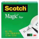 Scotch 810341296 Magic Tape, 3/4" x 1296", 1" Core, Clear