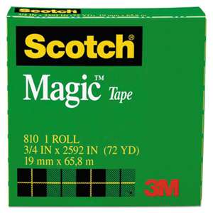 3M/COMMERCIAL TAPE DIV. Magic Tape, 3/4" x 2592", 3" Core, Clear