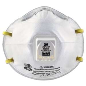 3M/COMMERCIAL TAPE DIV. Particulate Respirator 8210V, N95, Cool Flow Valve, 80/Carton