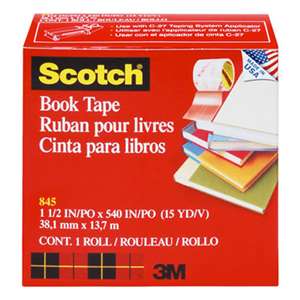 3M/COMMERCIAL TAPE DIV. Book Repair Tape, 1 1/2" x 15yds, 3" Core, Clear