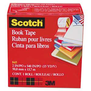 3M/COMMERCIAL TAPE DIV. Book Repair Tape, 2" x 15yds, 3" Core, Clear