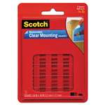 3M/COMMERCIAL TAPE DIV. Mounting Squares, Precut, Removable, 11/16" x 11/16", Clear, 35/Pack