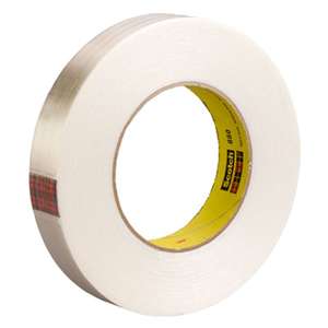 3M/COMMERCIAL TAPE DIV. High-Strength Filament Tape, Rubber, 18mm x 55m, 3" Core, Clear