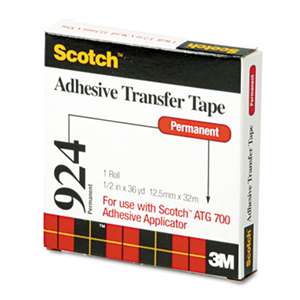 3M/COMMERCIAL TAPE DIV. Adhesive Transfer Tape, 1/2" Wide x 36yds