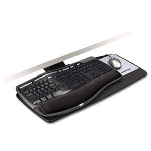 3M/COMMERCIAL TAPE DIV. Knob Adjust Keyboard Tray With Standard Platform, 25 1/5w x 12d, Black