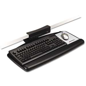 3M/COMMERCIAL TAPE DIV. Tool-Free Install Knob Adjust Keyboard Tray With Standard Platform, Black