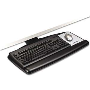 3M/COMMERCIAL TAPE DIV. Easy Adjust Keyboard Tray, Standard Platform, 23" Track, Black