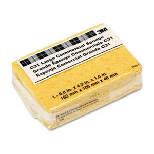 3M/COMMERCIAL TAPE DIV. Commercial Cellulose Sponge, Yellow, 4 1/4 x 6