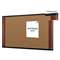 3M/COMMERCIAL TAPE DIV. Cork Bulletin Board, 48 x 36, Aluminum Frame w/Mahogany Wood Grained Finish