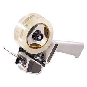 3M/COMMERCIAL TAPE DIV. H180 Box Sealing Pistol Grip Tape Dispenser, 3" Core, Plastic/Metal, Gray