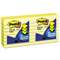 3M/COMMERCIAL TAPE DIV. Original Canary Yellow Pop-Up Refill, Lined, 3 x 3, 100-Sheet, 6/Pack