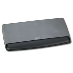 3M/COMMERCIAL TAPE DIV. Antimicrobial Gel Keyboard Wrist Rest Platform, Black/Gray/Silver