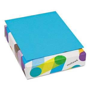 MOHAWK FINE PAPERS BriteHue Multipurpose Colored Paper, 24lb, 8 1/2 x 11, Blue, 500 Sheets