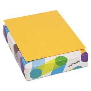 MOHAWK FINE PAPERS BriteHue Multipurpose Colored Paper, 24lb, 8 1/2 x 11, Ultra Orange, 500 Sheets