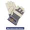 Mustang Leather Palm Gloves, Blue/Cream, Large, 12 Pairs