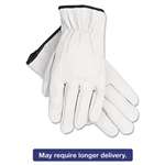 MCR SAFETY Grain Goatskin Driver Gloves, White, Large, 12 Pairs