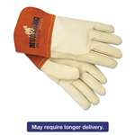 MCR SAFETY Mustang MIG/TIG Leather Welding Gloves, White/Russet, Large, 12 Pairs