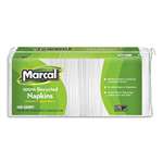 MARCAL MANUFACTURING, LLC 100% Recycled Luncheon Napkins, 12 1/2 x 11 2/5, White, 2400/Carton